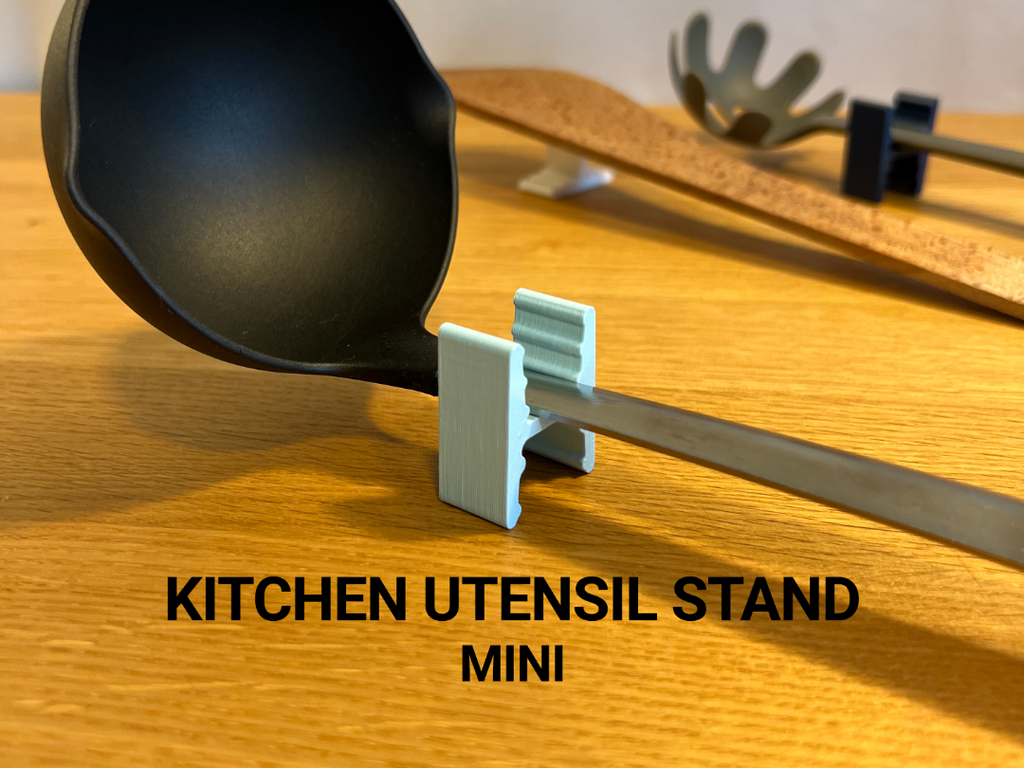 Kitchen Utensil Stand — example colour. Includes: One complete printed item in the selected configuration. Approximate dimensions (Width × Depth × Height): 1 supplied: 35 × 27.9 × 16 mm.