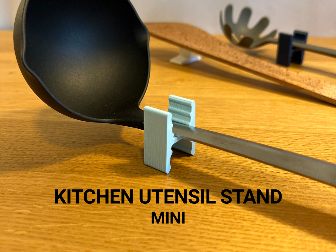 Kitchen Utensil Stand — example colour. Includes: One complete printed item in the selected configuration. Approximate dimensions (Width × Depth × Height): 1 supplied: 35 × 27.9 × 16 mm.